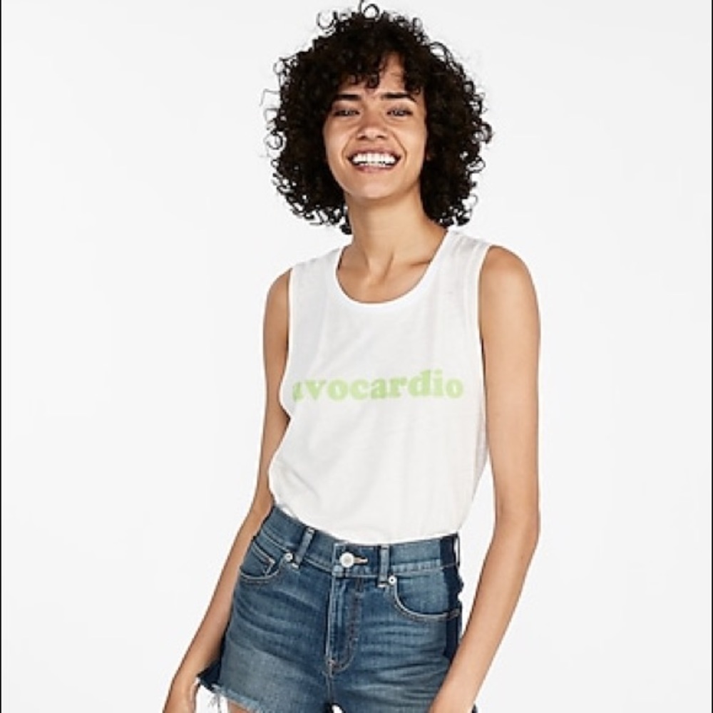 Express “Avocardio” muscle tank Size: M, NWT